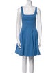 Staud Square Neckline Mini Dress