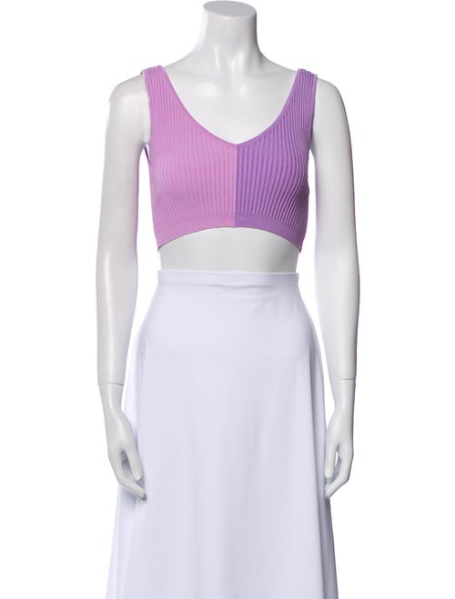 Staud V-Neck Sleeveless Crop Top