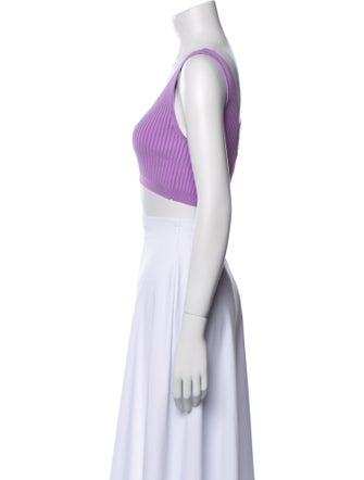 Staud V-Neck Sleeveless Crop Top