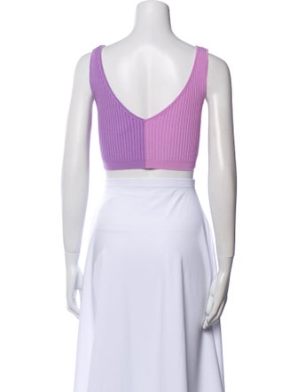 Staud V-Neck Sleeveless Crop Top