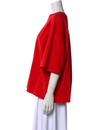 Staud Crew Neck Short Sleeve Blouse