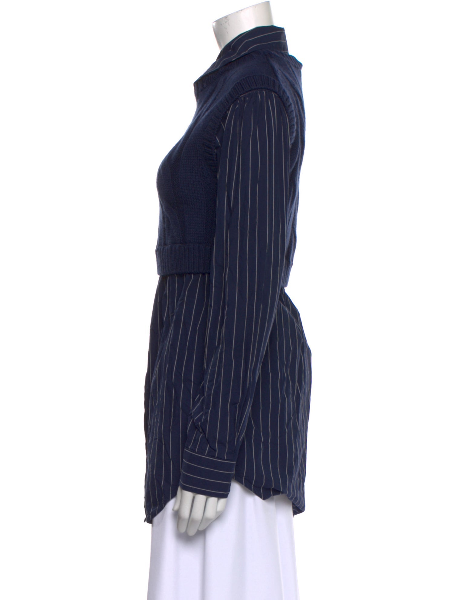 Staud Wool Striped Button-Up Top