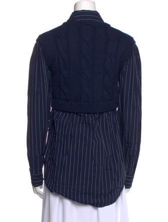 Staud Wool Striped Button-Up Top