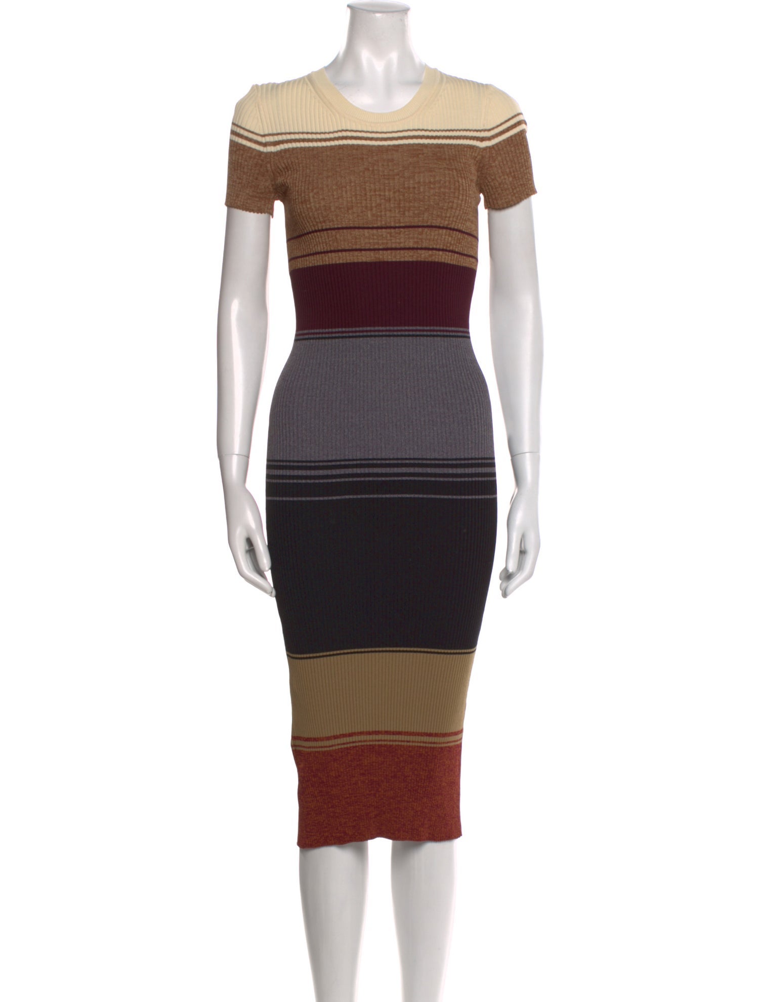 Staud Striped Knee-Length Dress