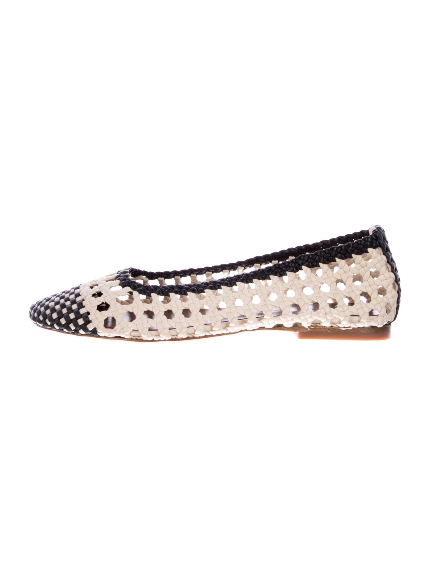 Staud Leather Patterned Ballet Flats
