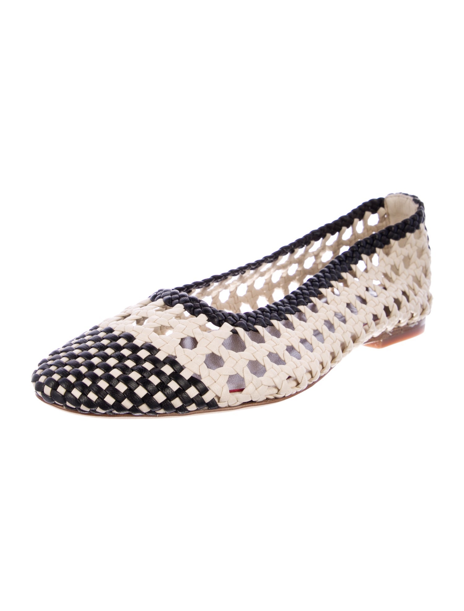 Staud Leather Patterned Ballet Flats