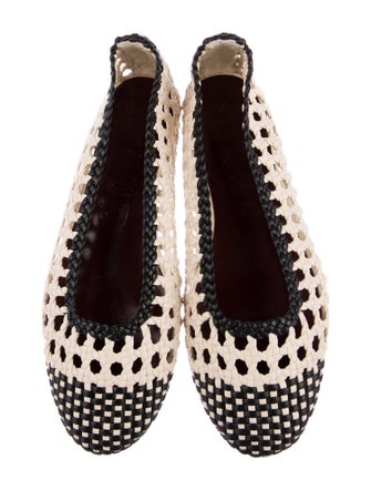 Staud Leather Patterned Ballet Flats
