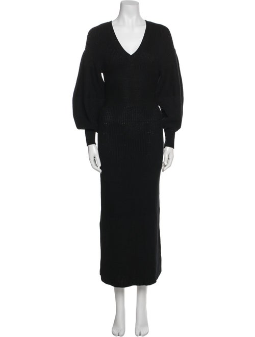 Staud V-Neck Long Dress