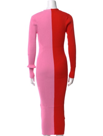 Staud V-Neck Long Dress