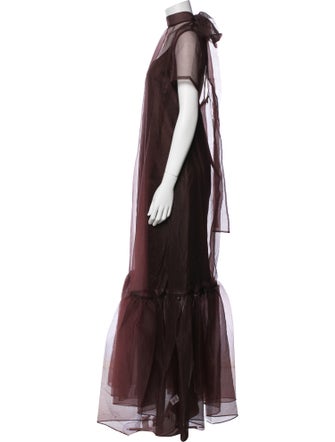Staud Mock Neck Long Dress