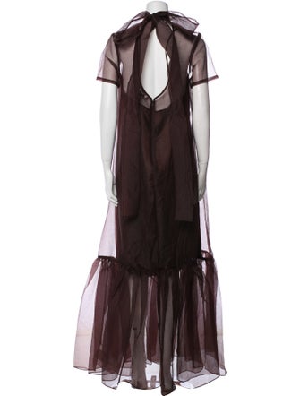 Staud Mock Neck Long Dress