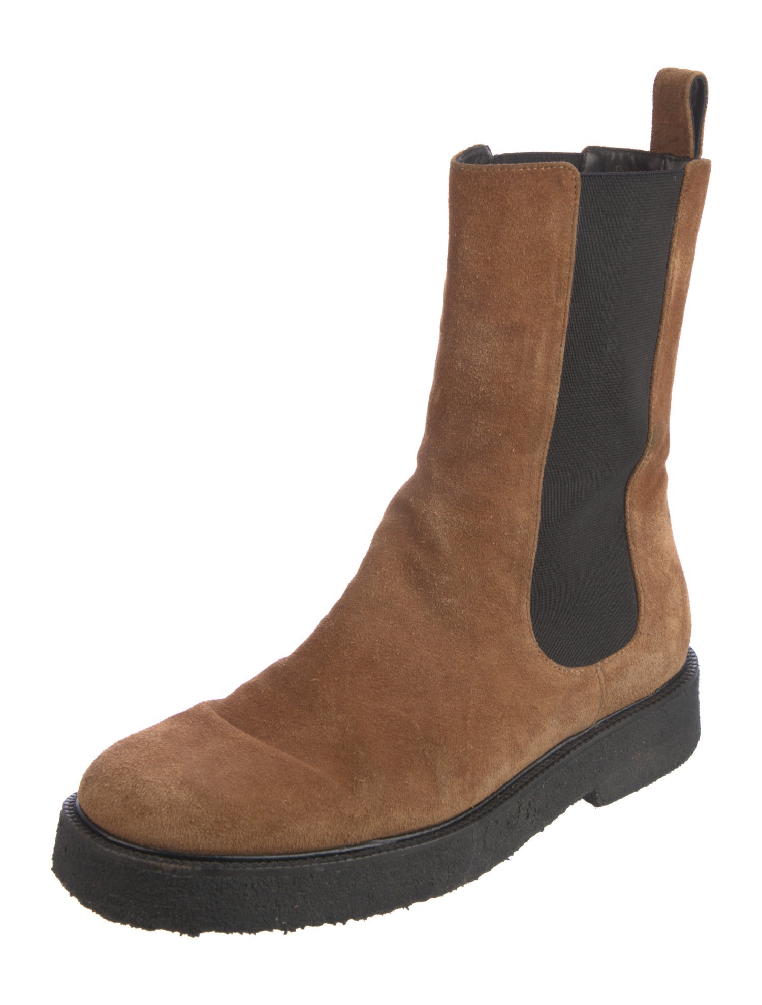 Staud Suede Colorblock Pattern Chelsea Boots
