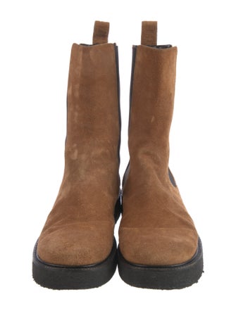 Staud Suede Colorblock Pattern Chelsea Boots