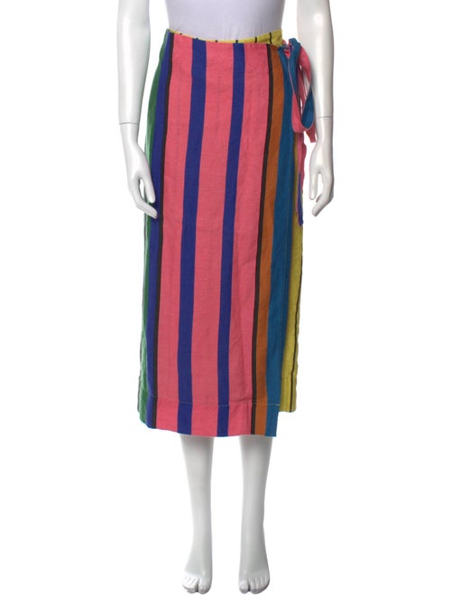 Staud Linen Midi Length Skirt