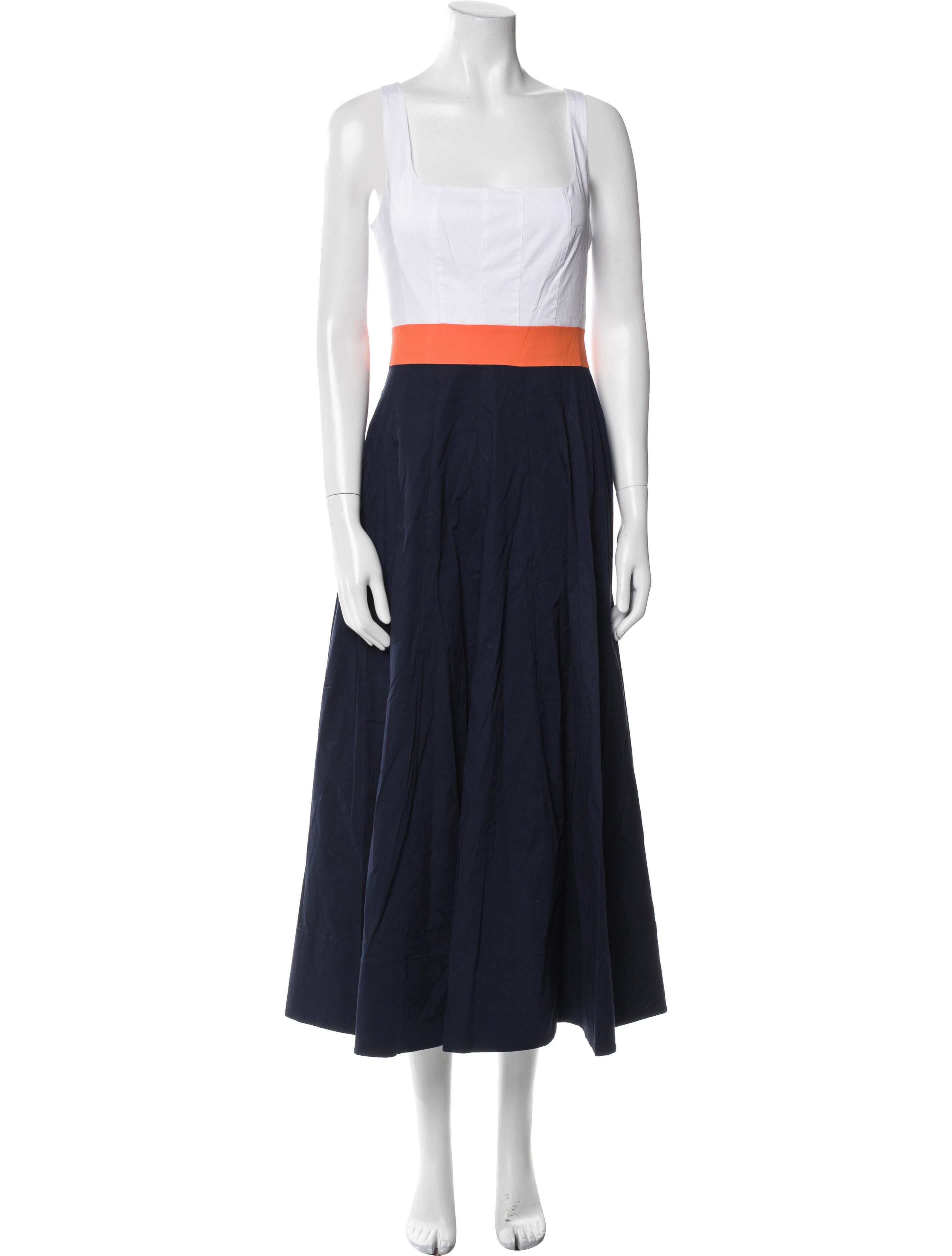 Staud Colorblock Pattern Long Dress w/ Tags