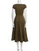 Staud Square Neckline Midi Length Dress