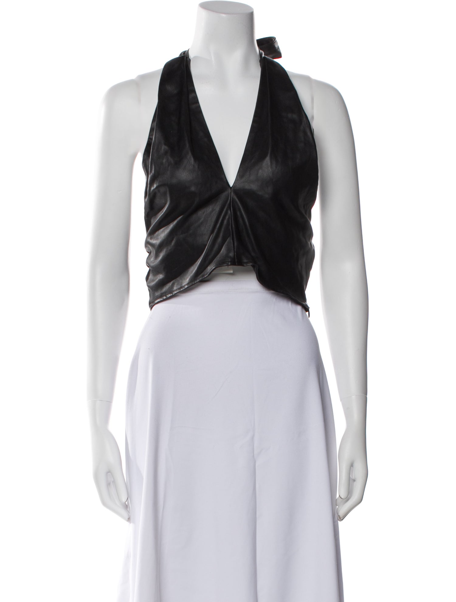 Staud V-Neck Sleeveless Crop Top