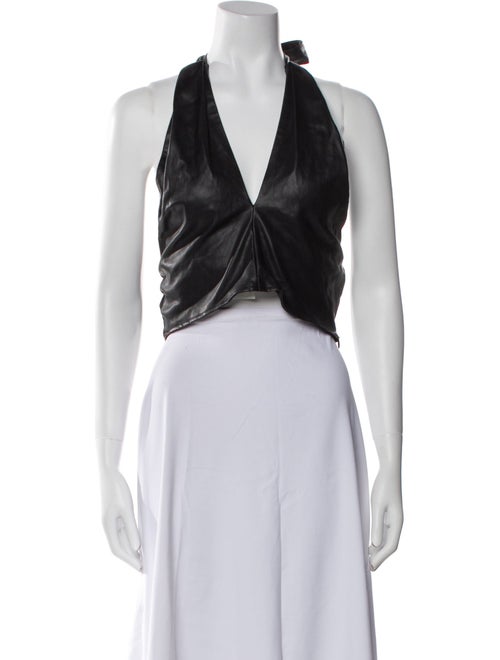 Staud V-Neck Sleeveless Crop Top