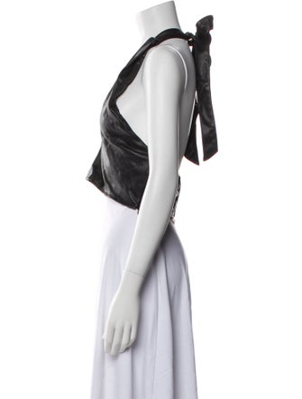 Staud V-Neck Sleeveless Crop Top