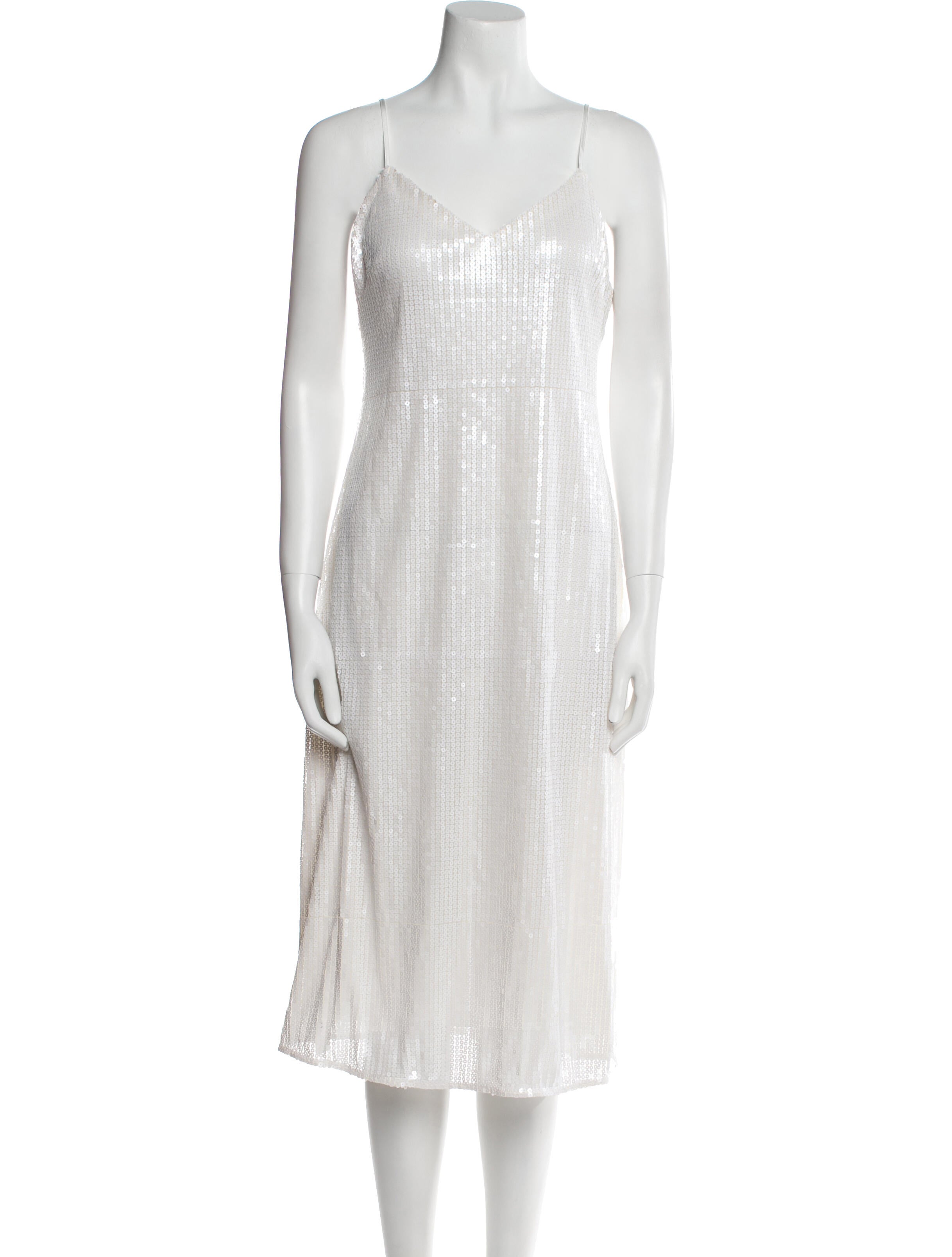 Staud V-Neck Knee-Length Dress