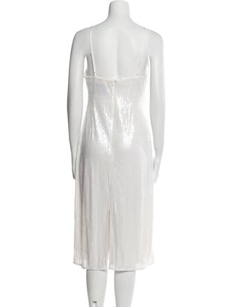 Staud V-Neck Knee-Length Dress