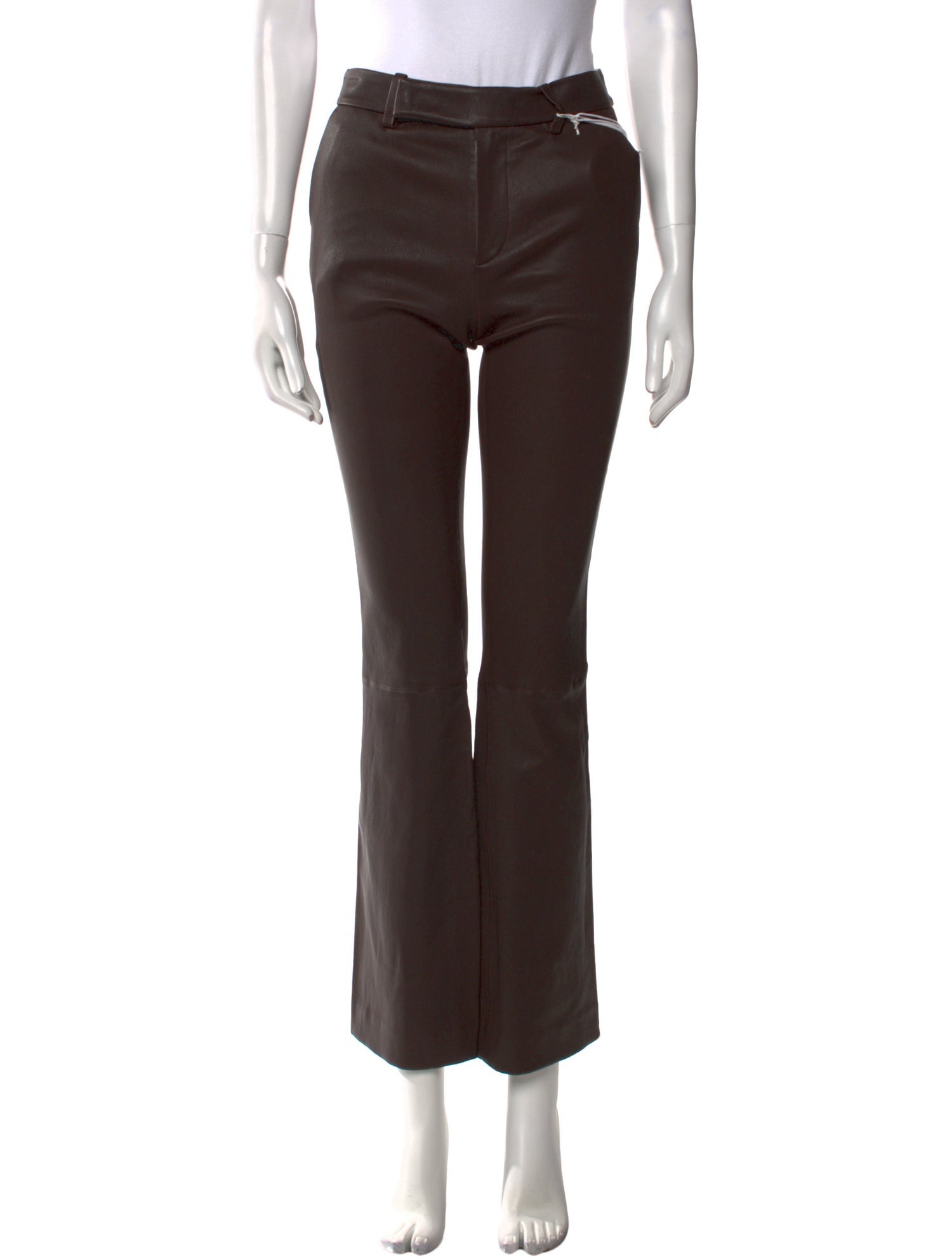 Staud Lamb Leather Straight Leg Pants