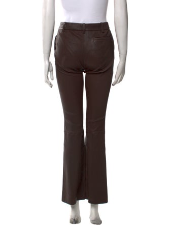 Staud Lamb Leather Straight Leg Pants