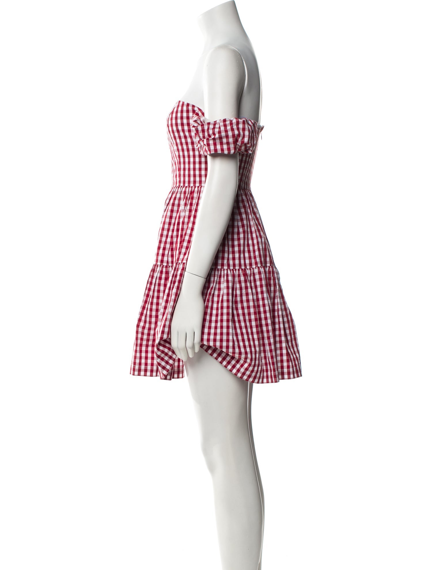 Staud Plaid Print Mini Dress