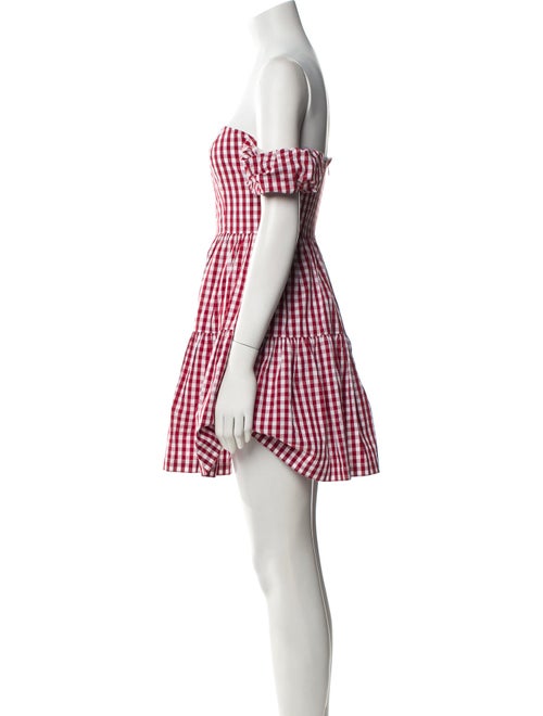 Staud Plaid Print Mini Dress