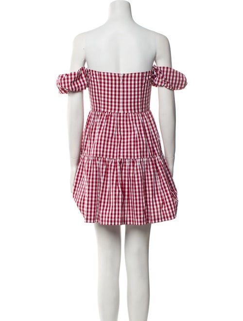 Staud Plaid Print Mini Dress