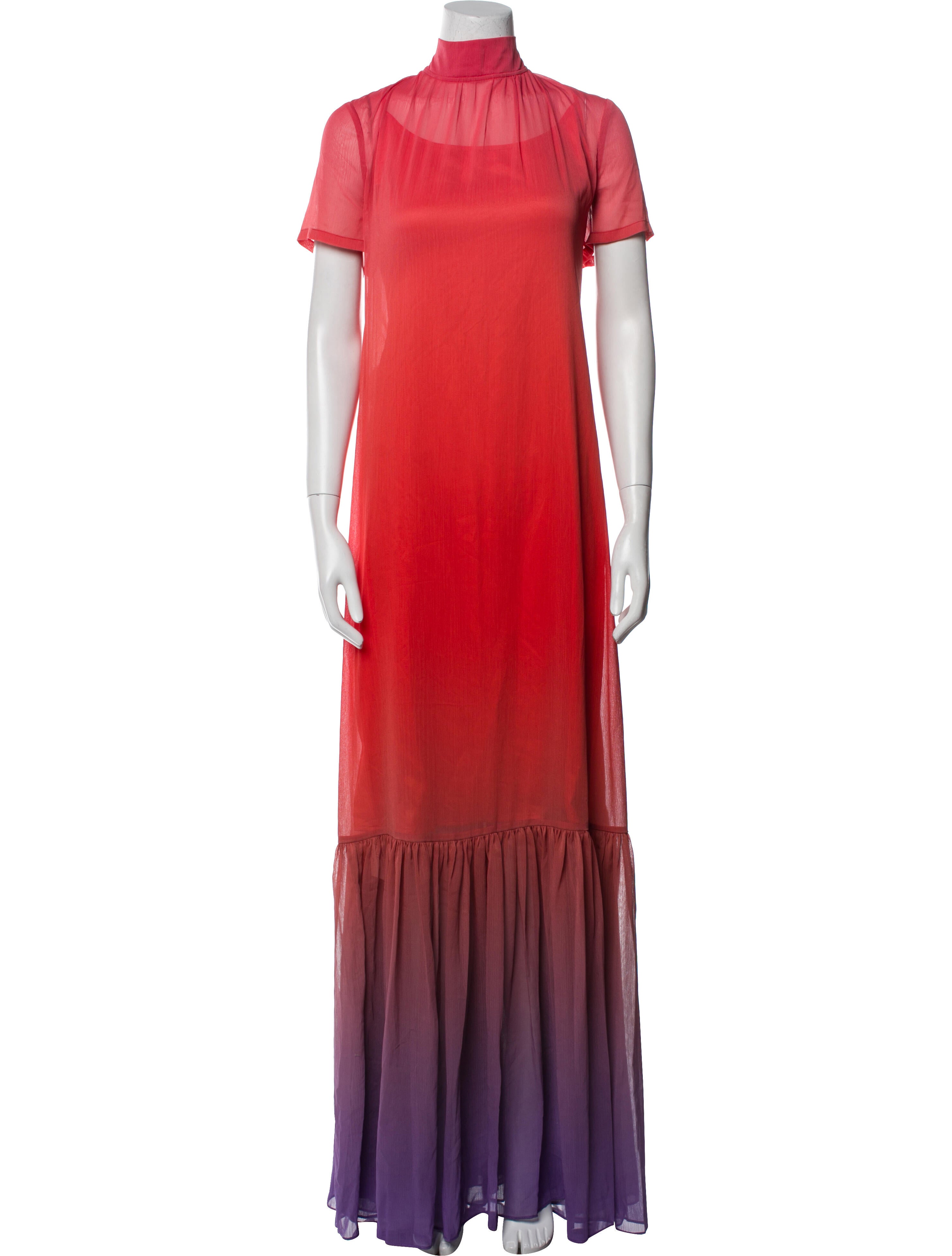 Staud Mock Neck Long Dress