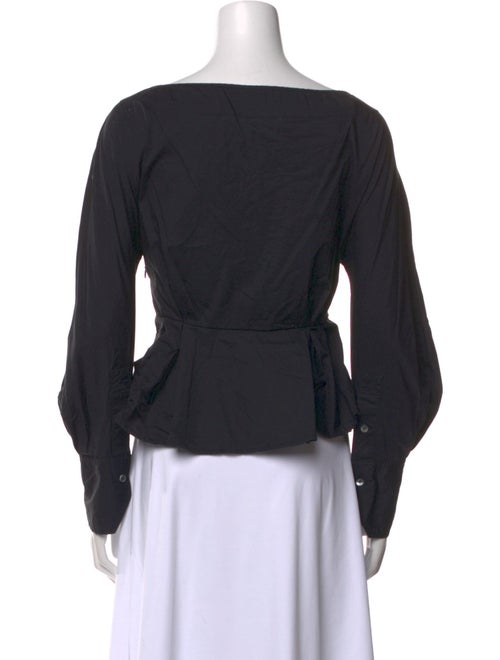 Staud V-Neck Long Sleeve Blouse