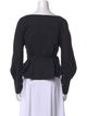 Staud V-Neck Long Sleeve Blouse