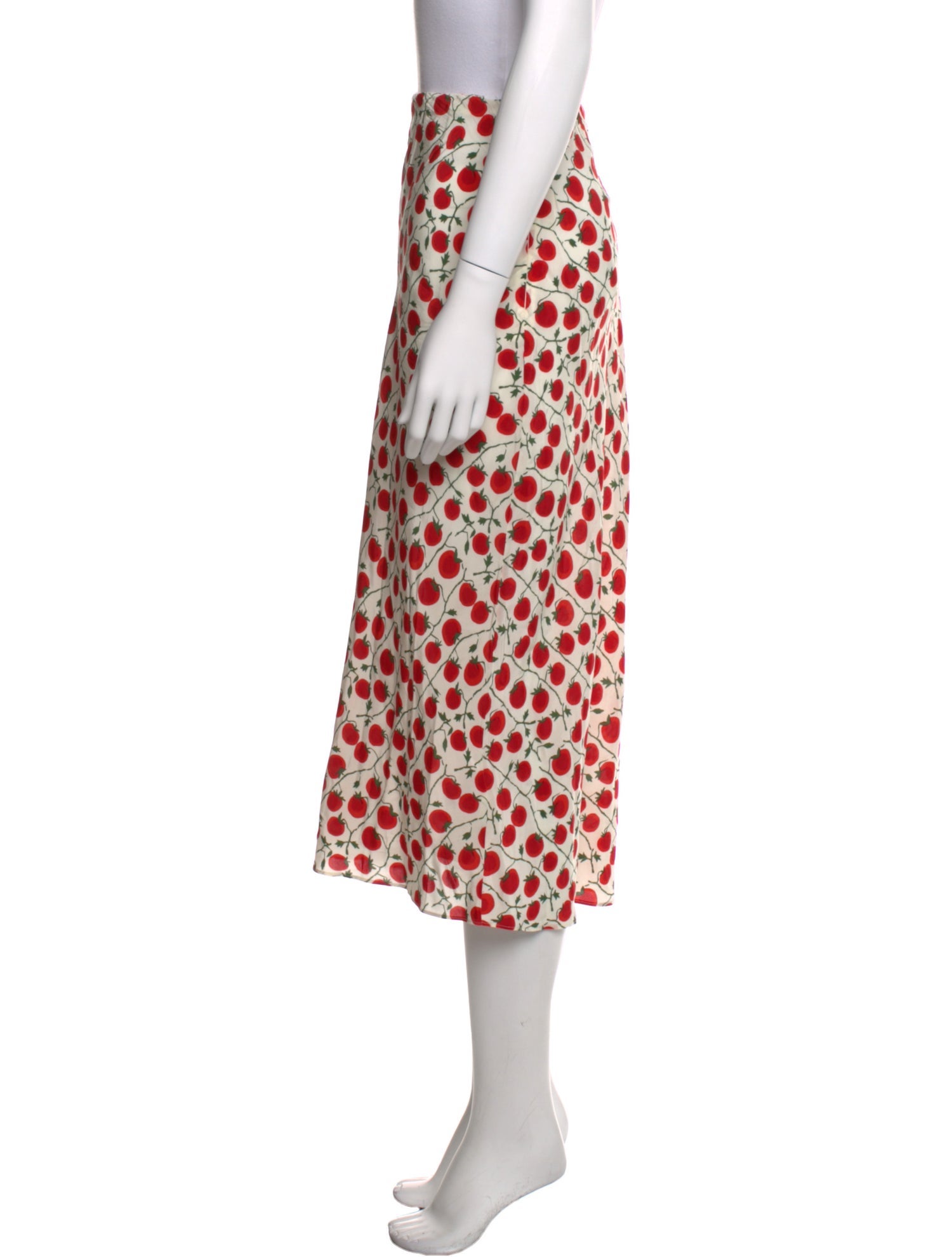 Staud Printed Midi Length Skirt