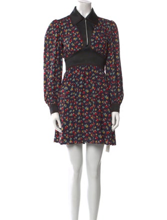 Staud Floral Print Mini Dress
