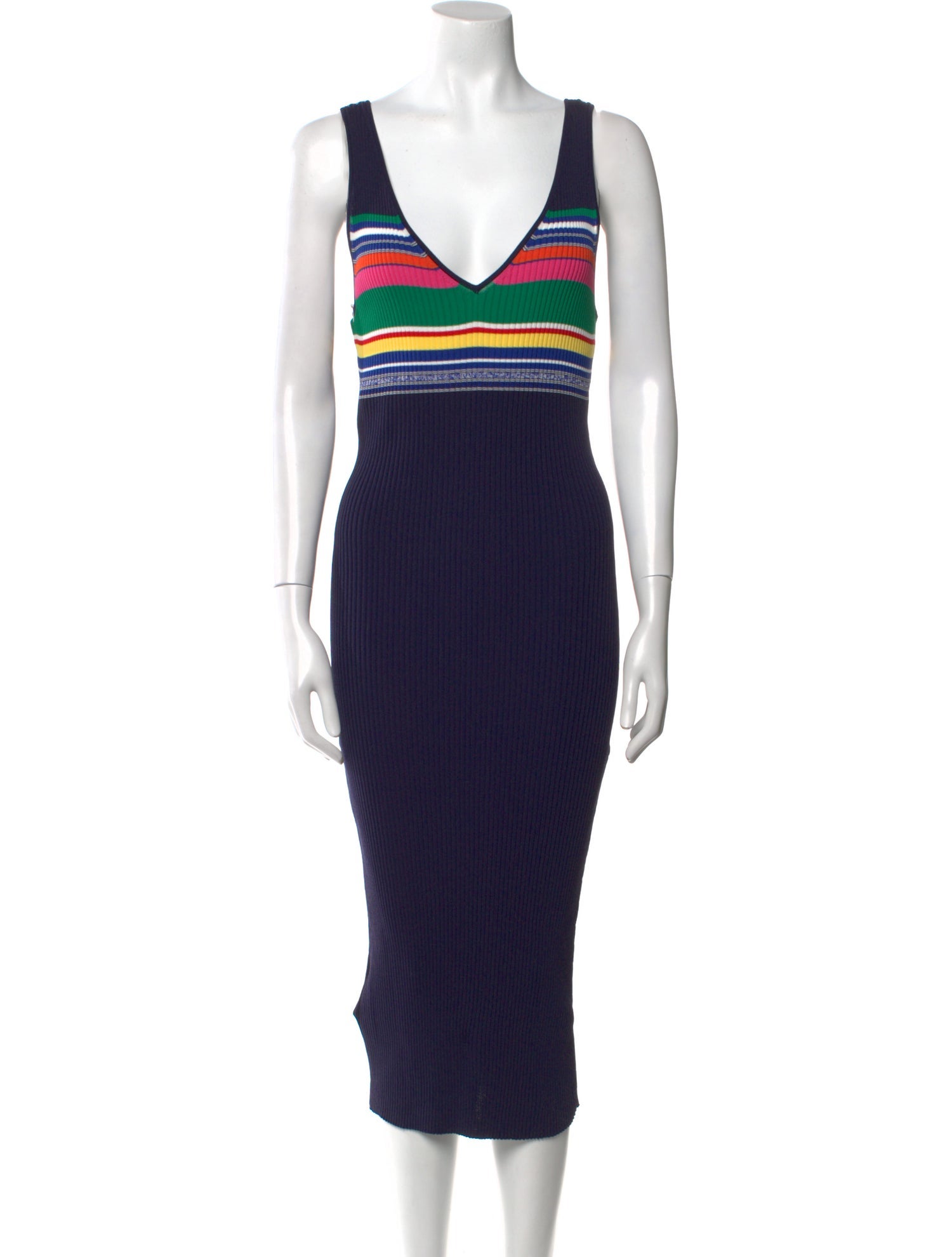 Staud Striped Midi Length Dress w/ Tags