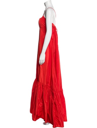 Staud Square Neckline Long Dress