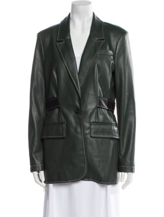 Staud Faux Leather Blazer