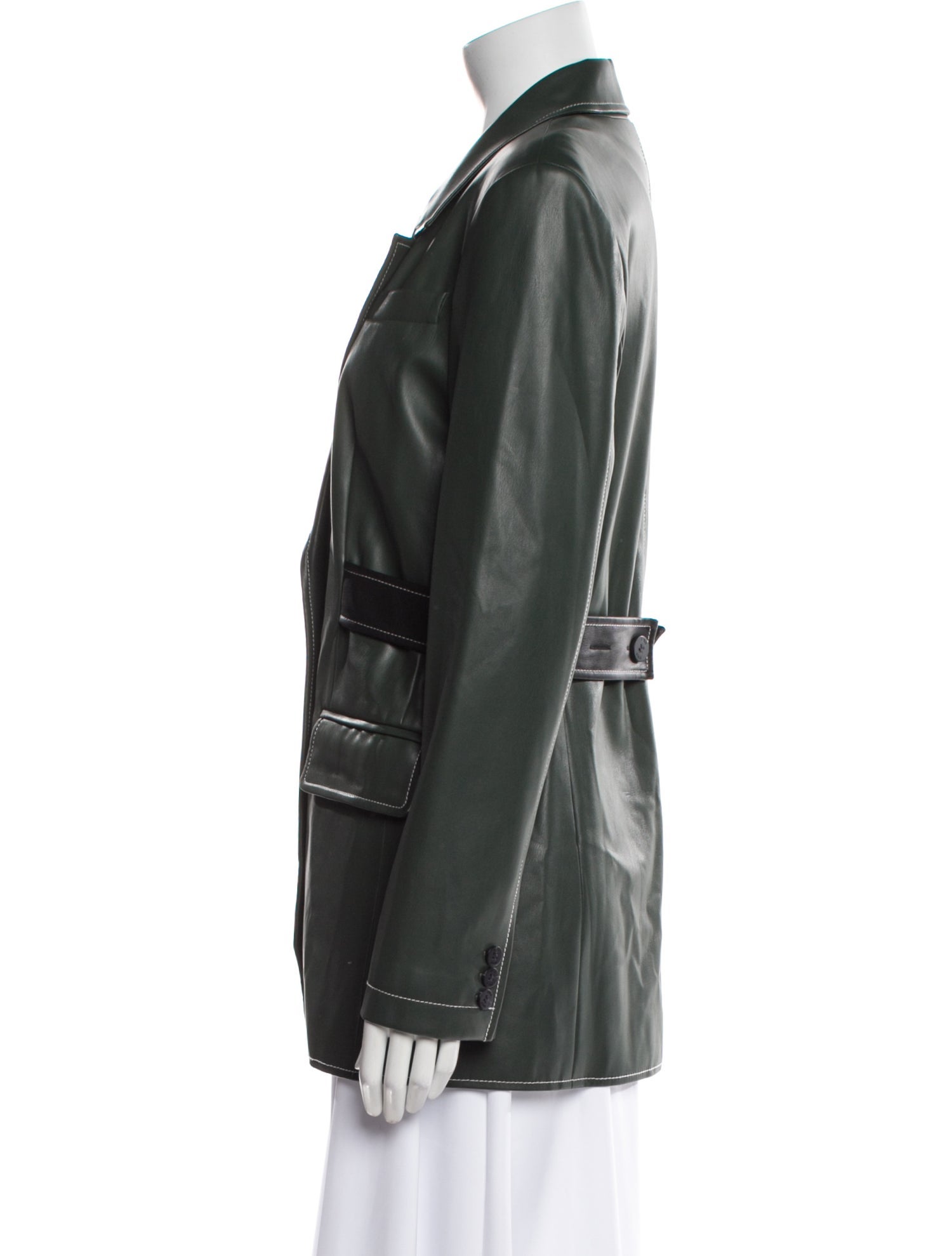 Staud Faux Leather Blazer