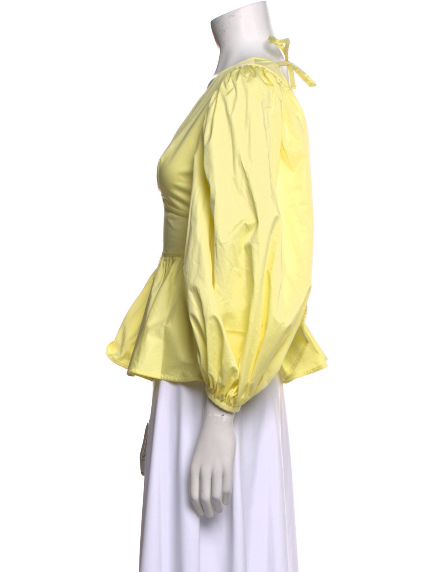 Staud V-Neck Three-Quarter Sleeve Blouse