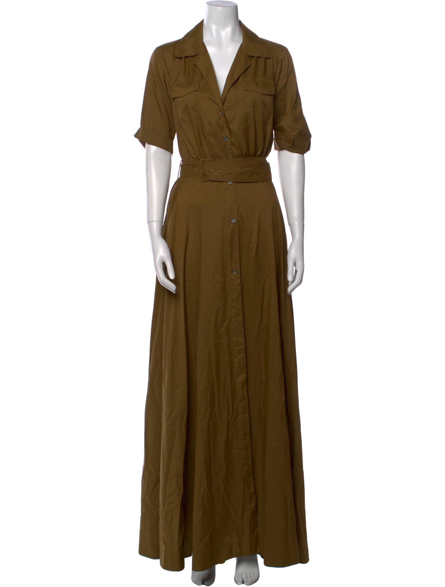 Staud V-Neck Long Dress