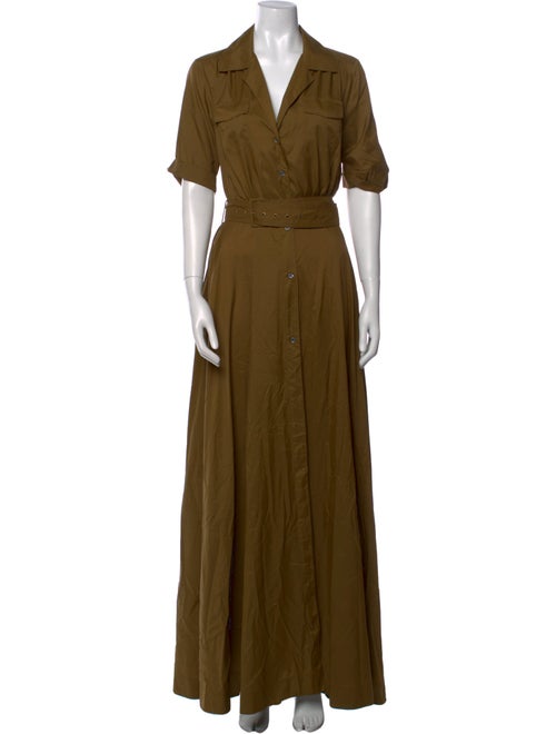 Staud V-Neck Long Dress