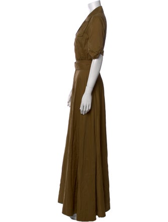 Staud V-Neck Long Dress