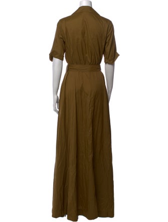 Staud V-Neck Long Dress