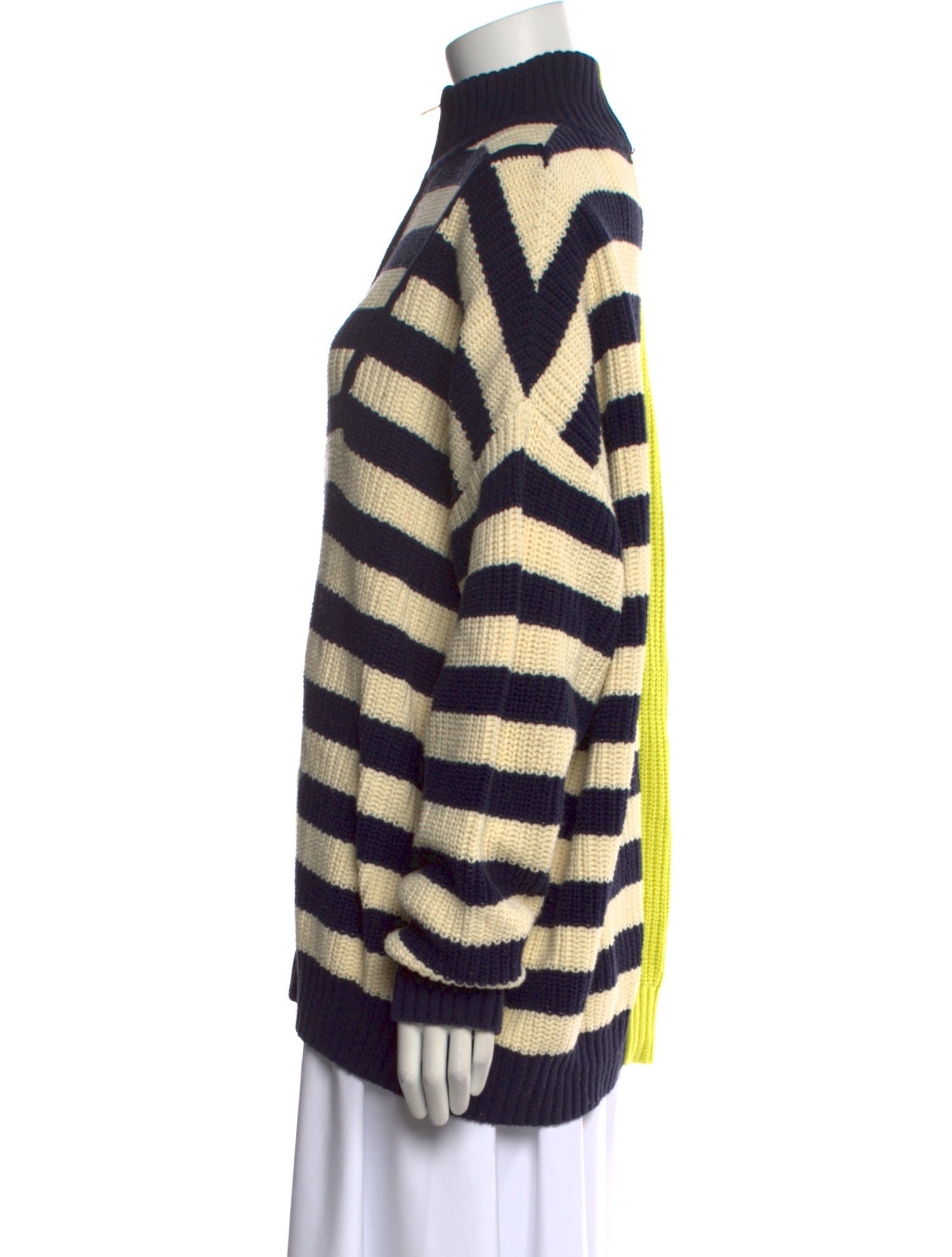 Staud Striped Turtleneck Sweater