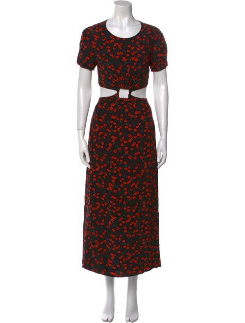 Staud Floral Print Long Dress