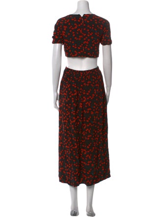 Staud Floral Print Long Dress