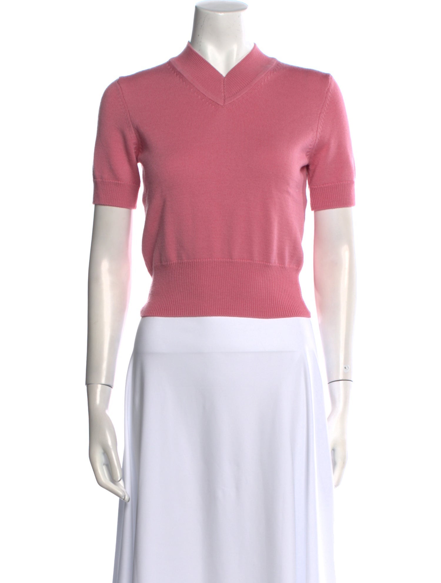 Staud Merino Wool Mock Neck Crop Top