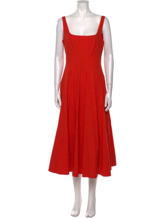 Staud Square Neckline Long Dress