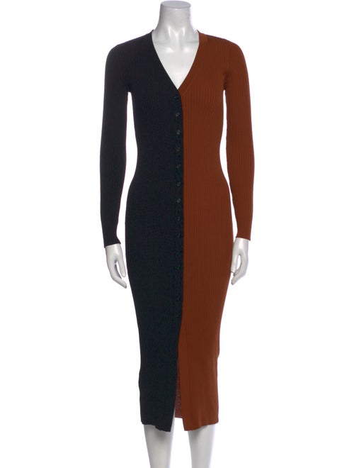 Staud Colorblock Pattern Long Dress